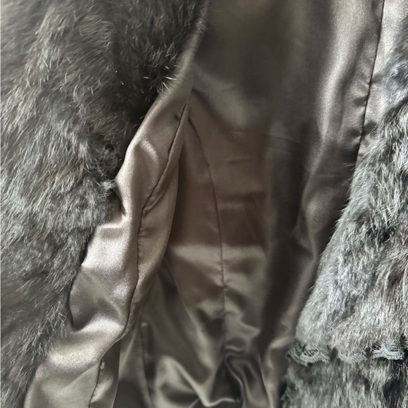Black Short Rabbit Fur Jacket, size S - Picture 4 of 4